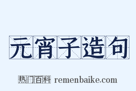 元宵子造句是什么意思的图片